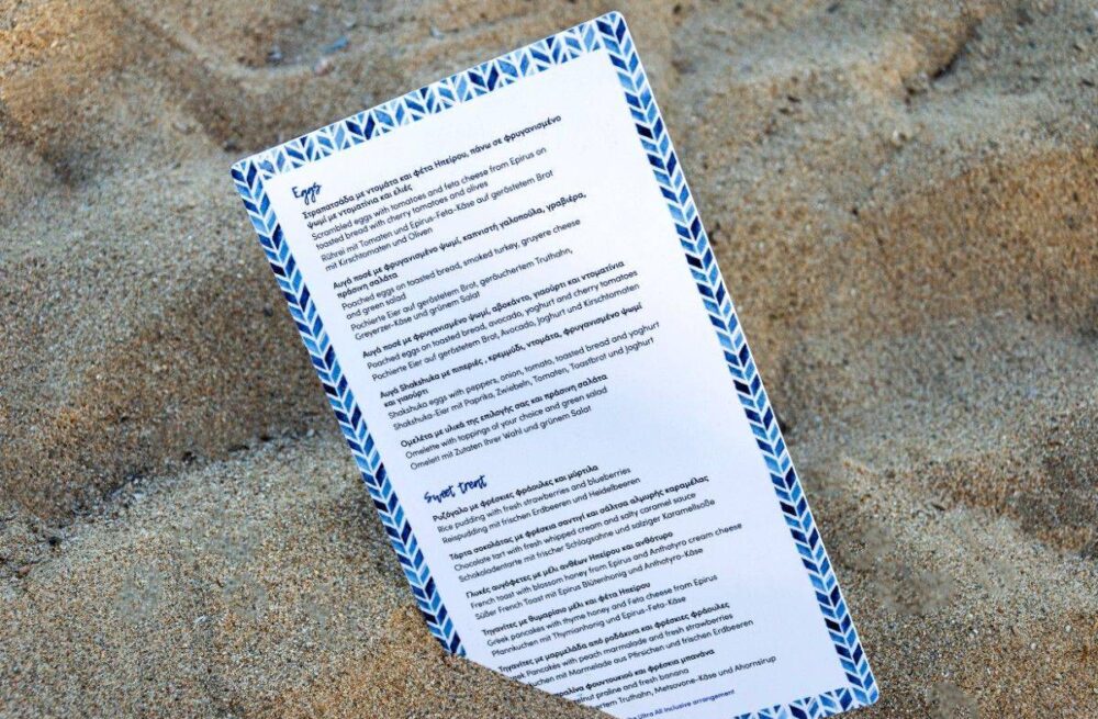 board menu Pool indigo marbella