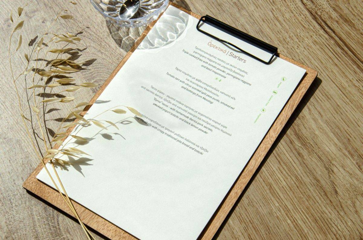 board menu food ikos