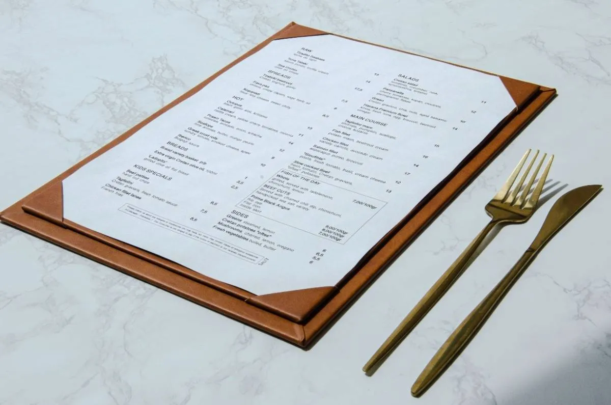 board menu food salty edge