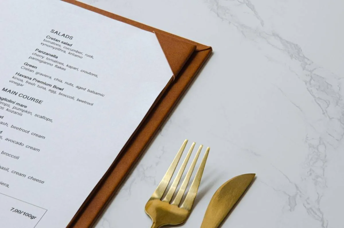 board menu food salty edge