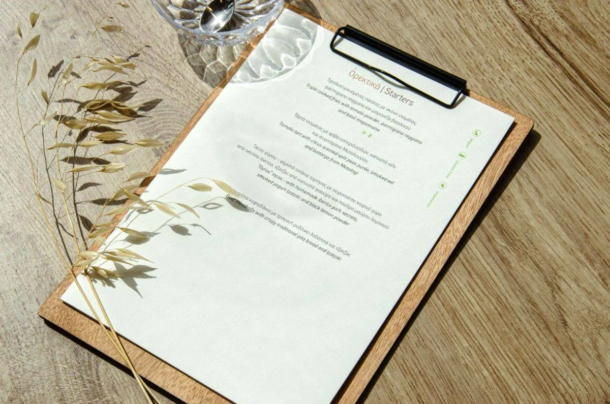 board menu food ikos