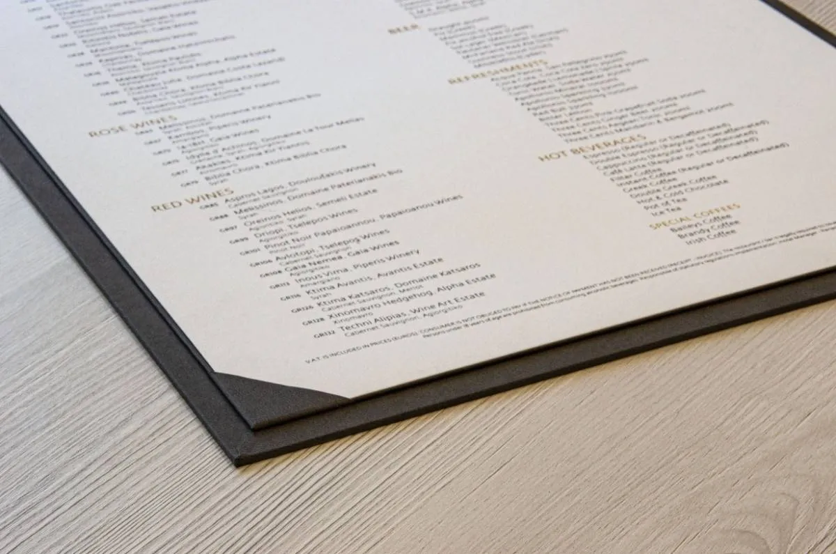 board menu wine beverages fanes