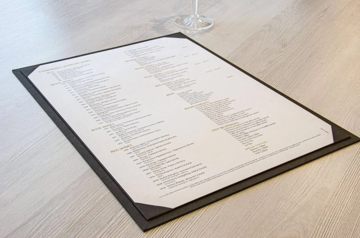 board menu wine beverages fanes