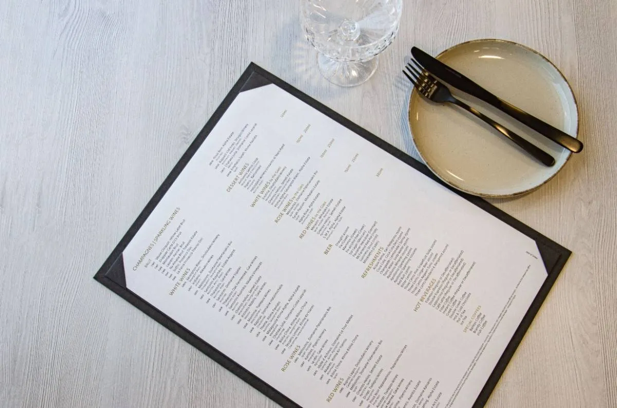 board menu wine beverages fanes