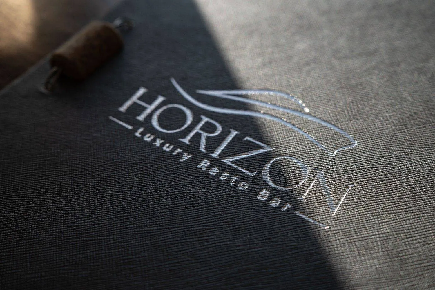 hard cover menu wine horizon