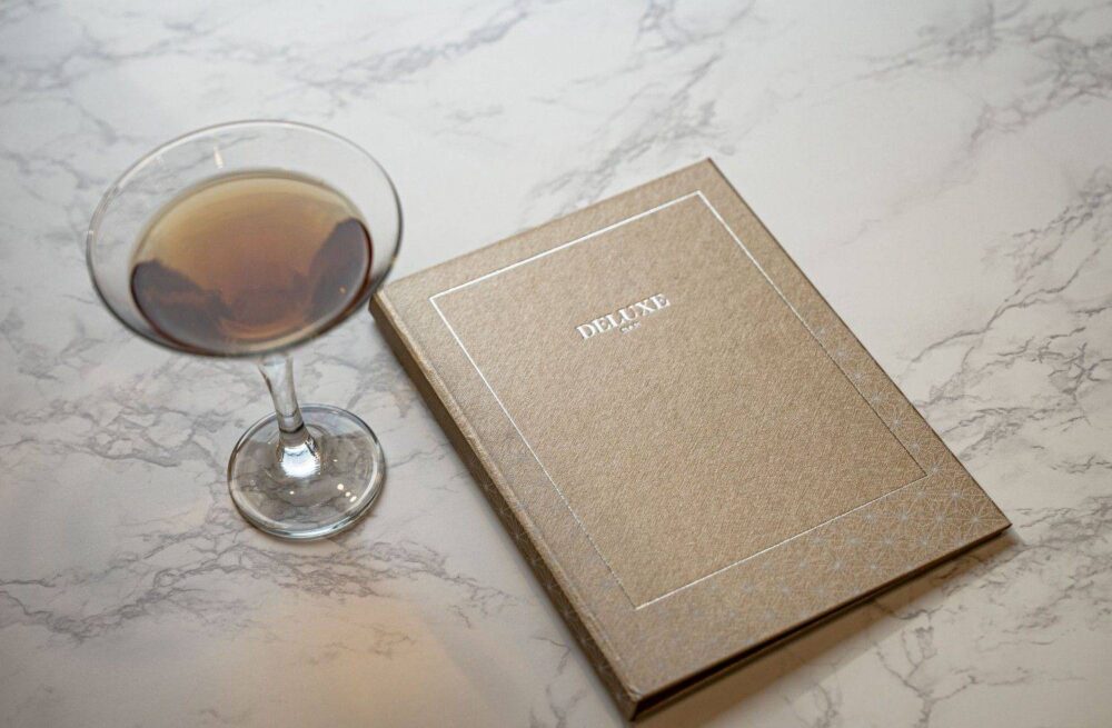 hard cover menu bev bar deluxe ikos