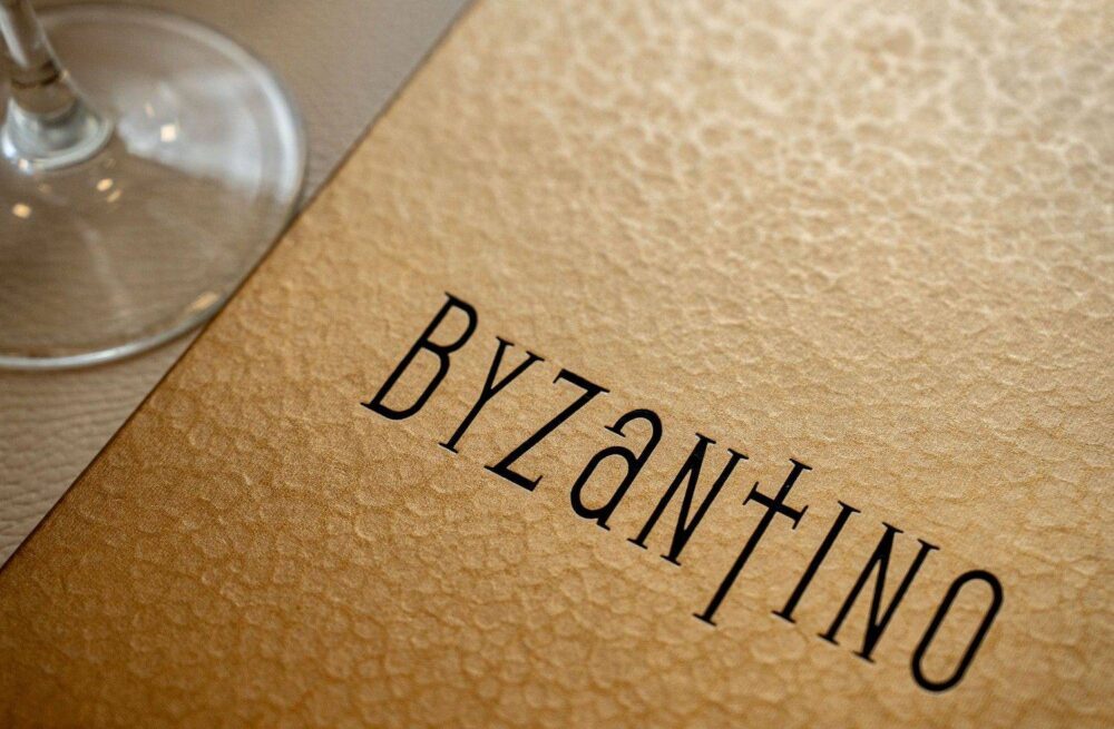 hard cover menu bev bar byzantino