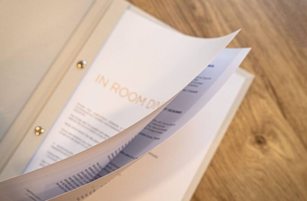 hard cover menu extras room marbella