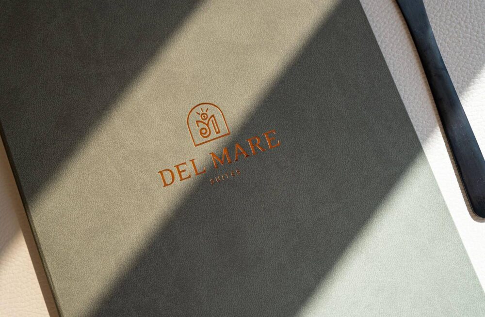 hard cover menu food delmare