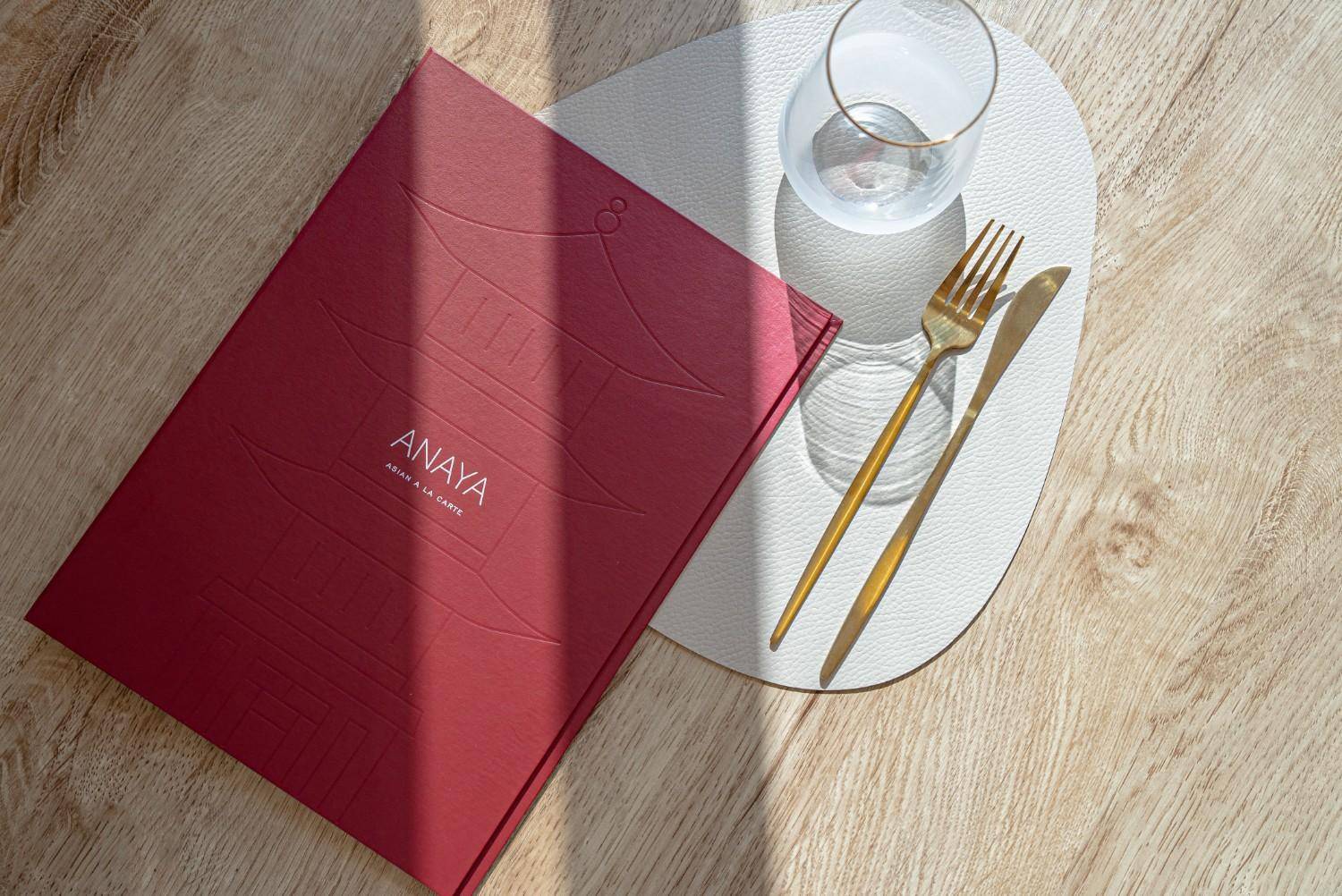 hard cover menu food anaya