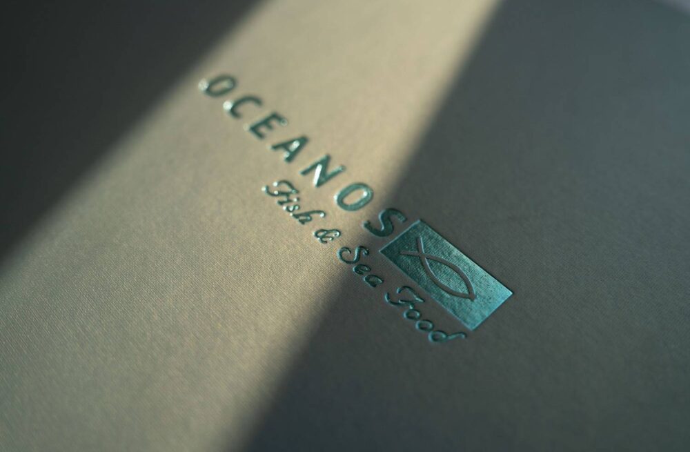 hard cover menu food oceanos
