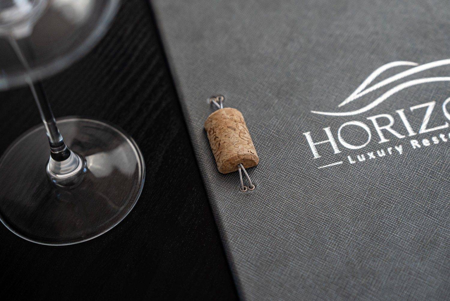 hard cover menu wine horizon