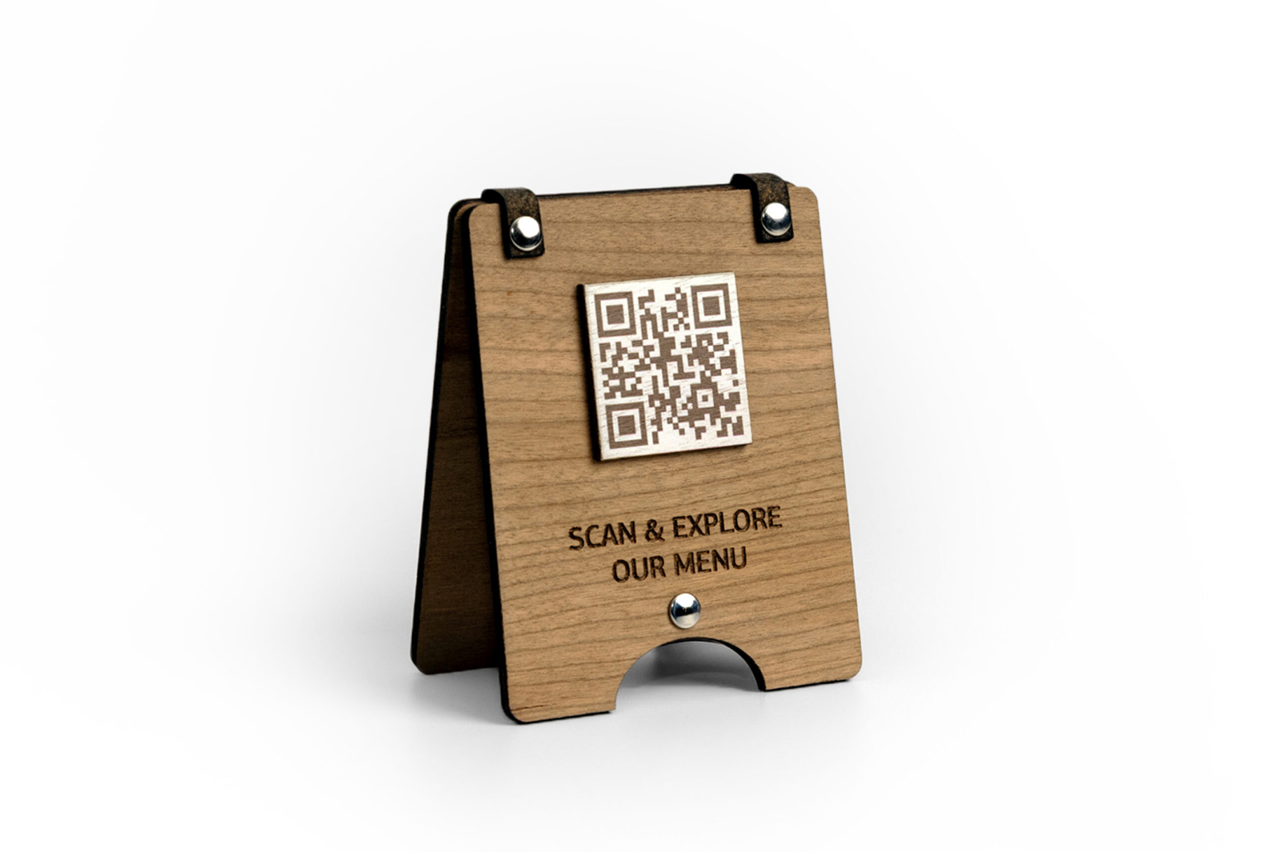 qr stand onwhite