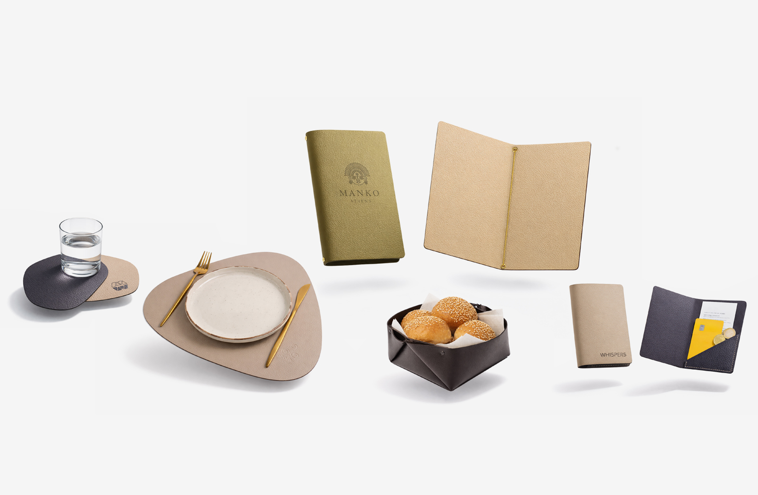 restaurant set on a table