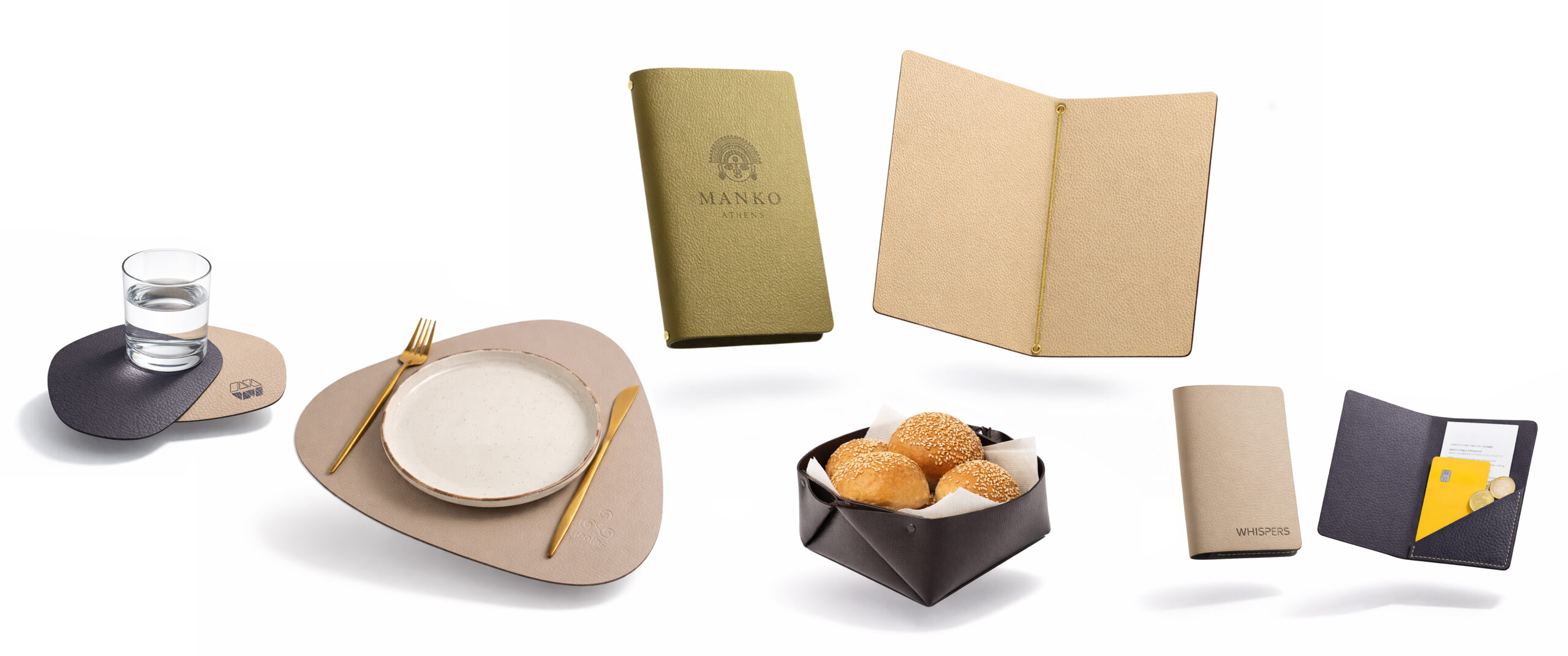 restaurant set on a table